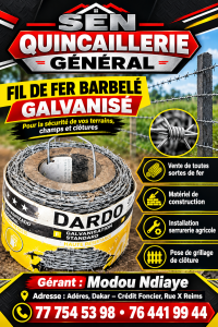 Fil de Fer Barbelé au Sénégal